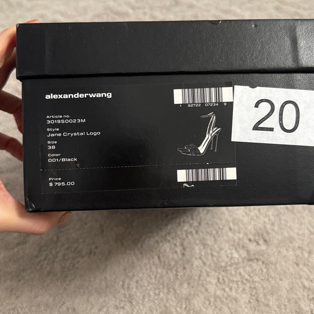 Alexander Wang Jane Crystal logo in Black size 38 - Picture 2 of 5